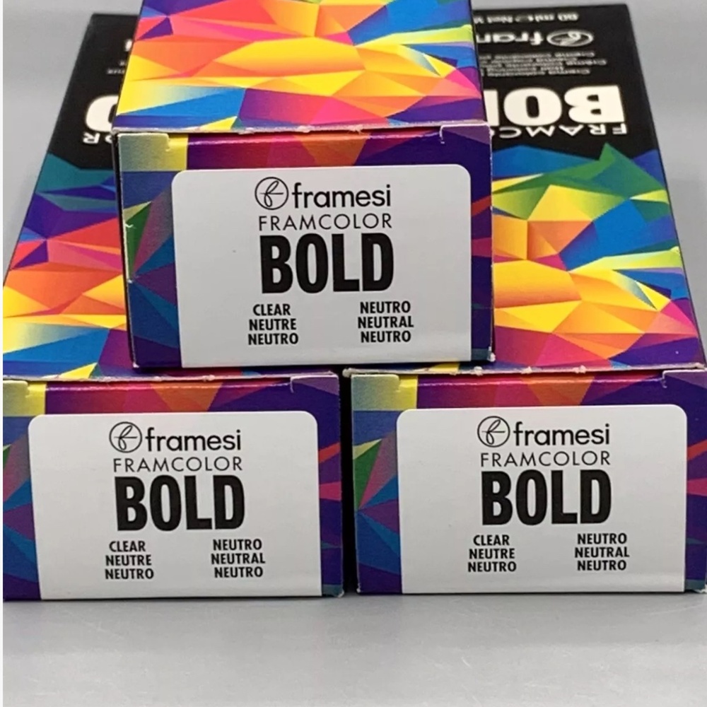 Lot 3 Framesi Framcolor Bold - 2 oz Tube  Prof Italian Fashion Color - Clear
